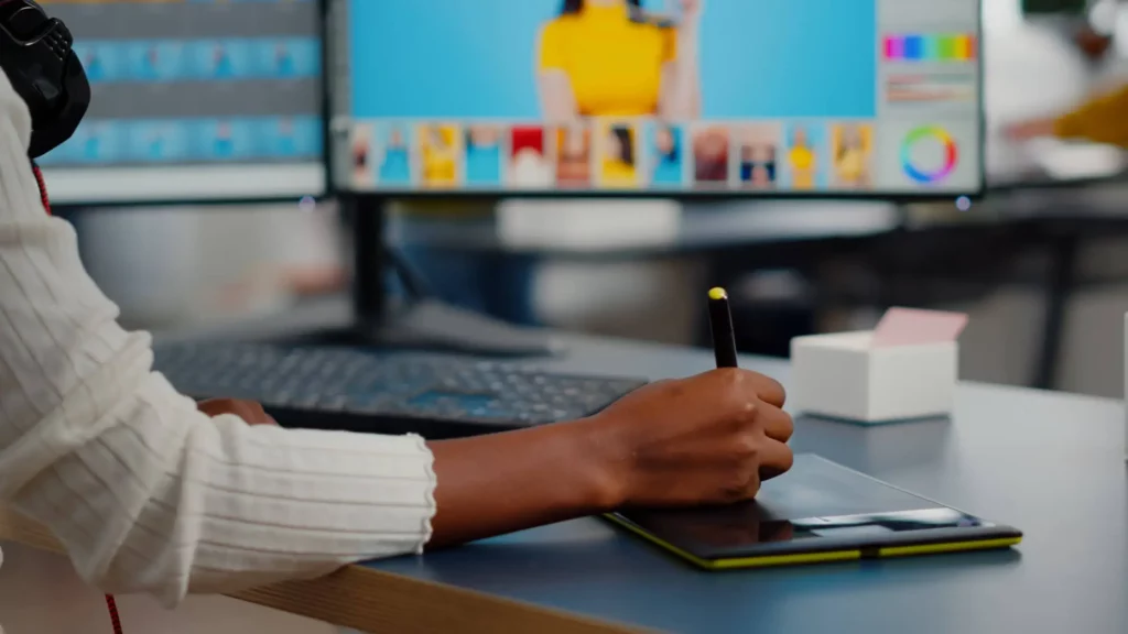 Graphic Design For Business: 10 Proven Reasons It Pays 1 Retoucher Refining Visuals, An Example Of Graphic Design For Business
