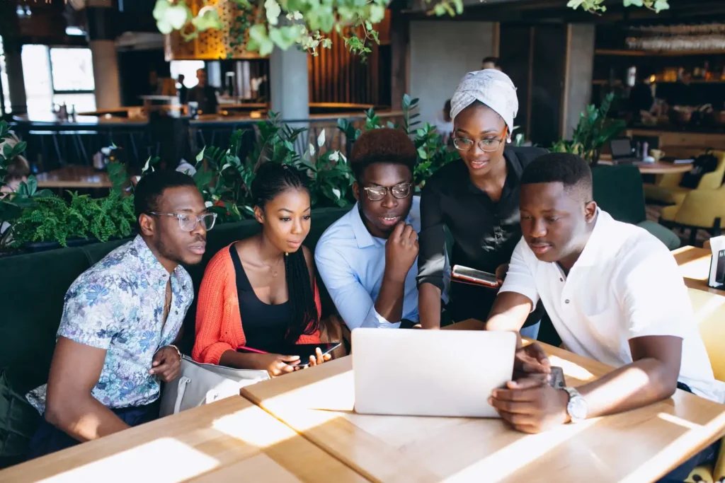 Team Discussing Audience Research While Building A Client Website