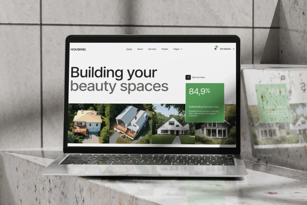 Laptop Showing A Polished Example Of Web Design In Ghana By Desiq Studio